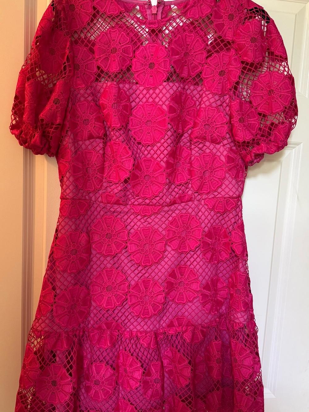 Milly Yasmin Pink Lace Dress